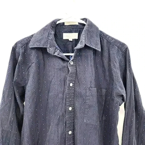 Eighty Eight Blue Long Sleeve Button Up Shirt 100% Cotton Small - Picture 3 of 7